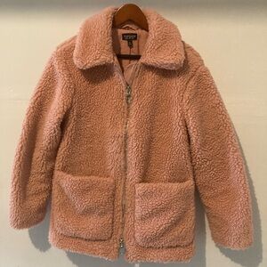 Topshop Blush Teddy Jacket WITH FLAW!!!!